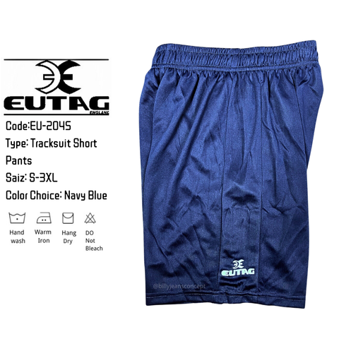 CodeEU-2045 Type Tracksuit Short Pants Saiz S-3XL Color Choice Navy Blue - 1