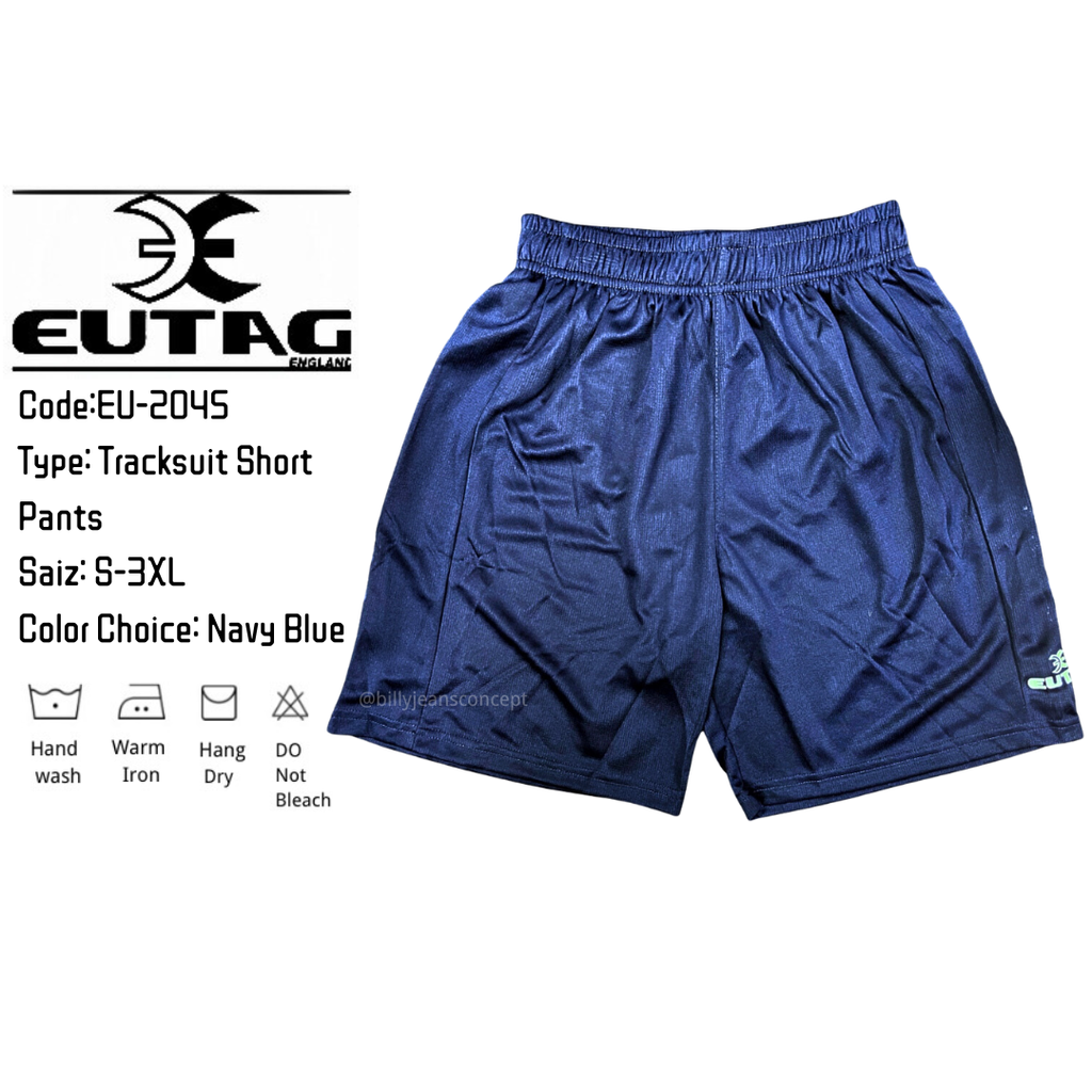 CodeEU-2045 Type Tracksuit Short Pants Saiz S-3XL Color Choice Navy Blue - 2