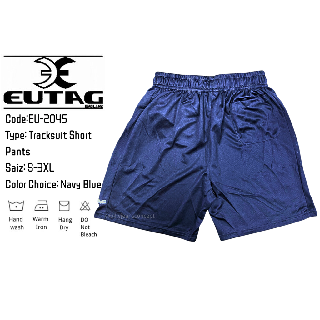 CodeEU-2045 Type Tracksuit Short Pants Saiz S-3XL Color Choice Navy Blue - 3