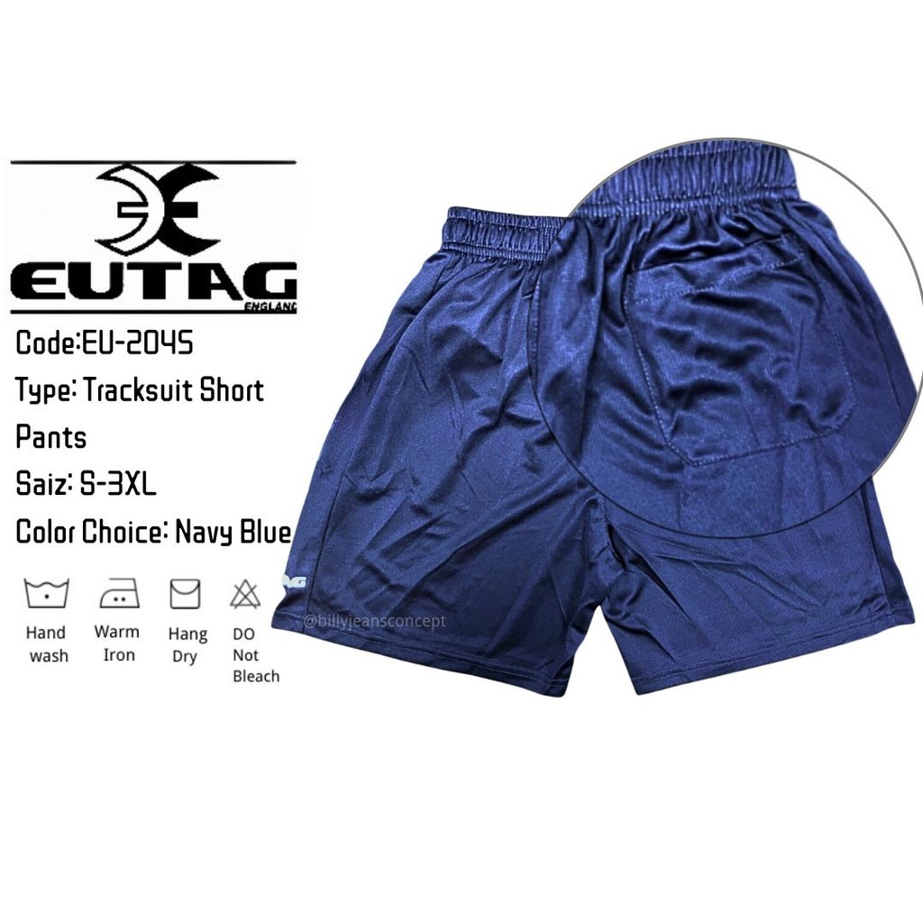 CodeEU-2045 Type Tracksuit Short Pants Saiz S-3XL Color Choice Navy Blue - 4