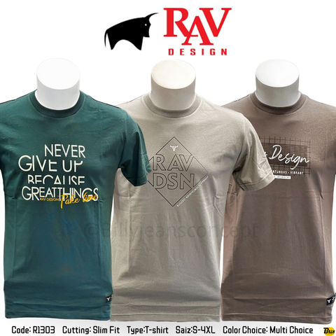 Code R1303 Cutting Slim Fit TypeT-shirt SaizS-4XL Color Choice Multi Choice - 1