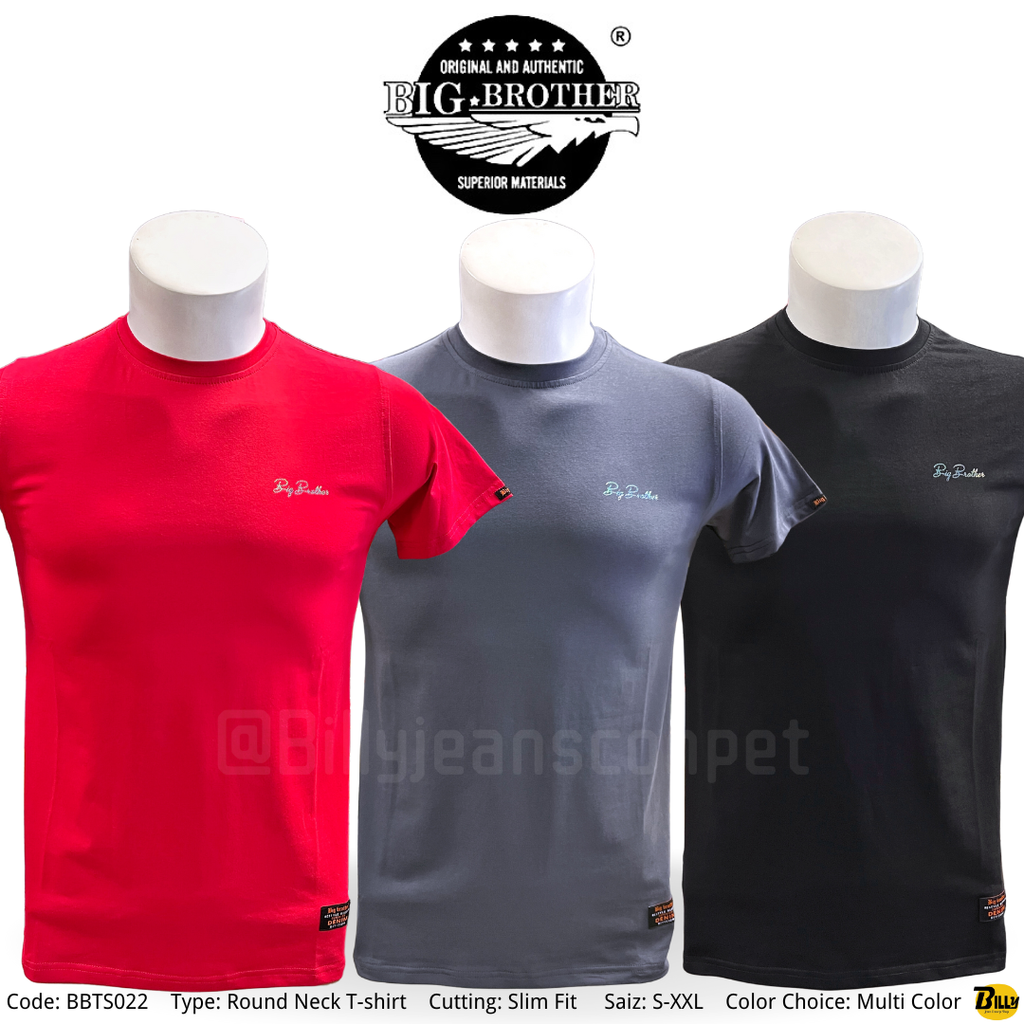Code BBTS024 Type Round Neck T-shirt Cutting Slim Fit. Saiz S-XXL. Color Choice Multi Color - 1