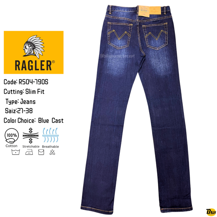 Code R504 Cutting Slim Fit Type Cotton Jeans Saiz27-38. Color Choice Multi Color - 3