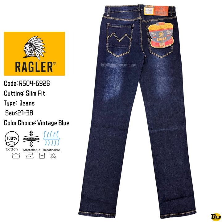 Code R504 Cutting Slim Fit Type Cotton Jeans Saiz27-38. Color Choice Multi Color - 2