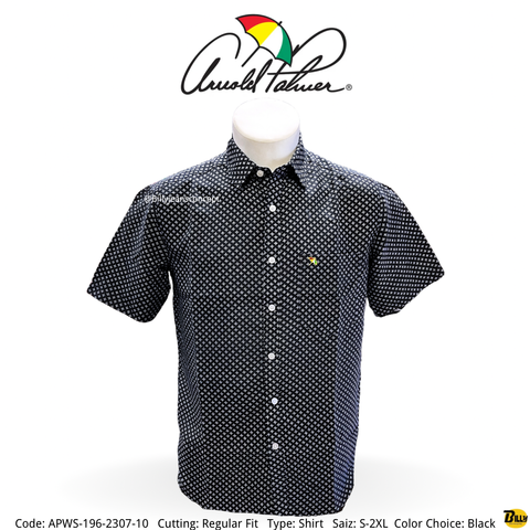Code APWS-196-2307-7 Cutting Regular Fit Type Shirt Saiz S-2XL Color Choice Black - 4