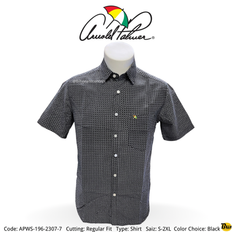 Code APWS-196-2307-7 Cutting Regular Fit Type Shirt Saiz S-2XL Color Choice Black - 10