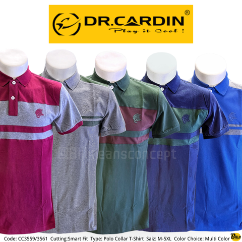 Code CC3559 CuttingSmart Fit. Type Polo Collar T-Shirt SaizM-5XL Color Choice Multi Color - 1