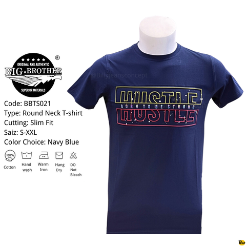 Code BBTS021 Type Round Neck T-shirt Cutting Slim Fit Saiz S-XXL Color Choice Multi Color - 2