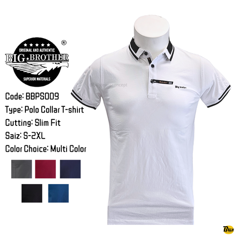 Code BBPS009 Type Polo Collar T-shirt Cutting Slim Fit Saiz S-2XL Color Choice Multi Color - 1-1701155179920