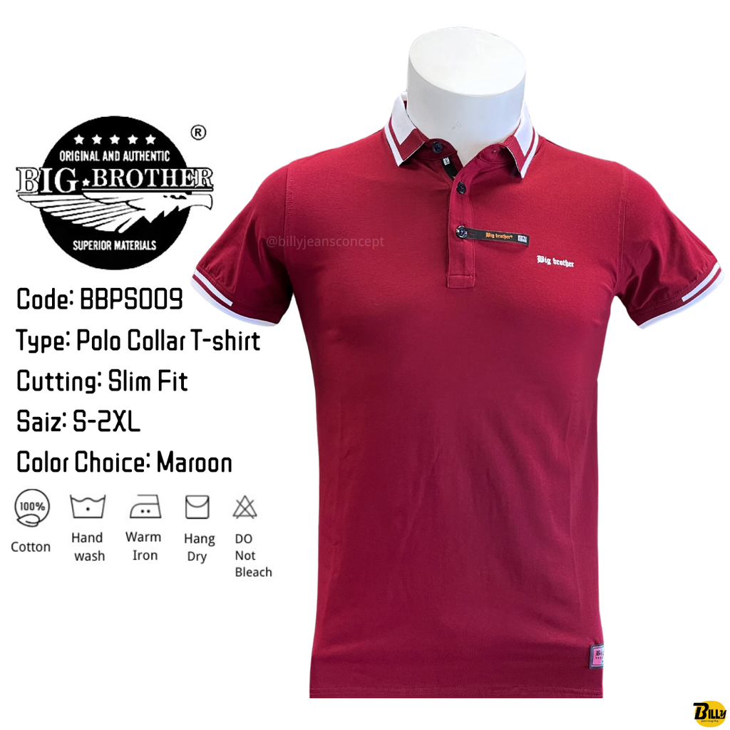 Code BBPS009 Type Polo Collar T-shirt Cutting Slim Fit Saiz S-2XL Color Choice Multi Color - 4-1701155179949