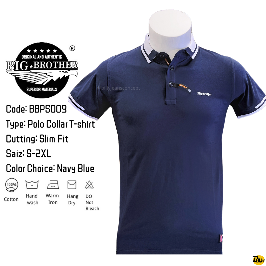 Code BBPS009 Type Polo Collar T-shirt Cutting Slim Fit Saiz S-2XL Color Choice Multi Color - 5-1701155179957