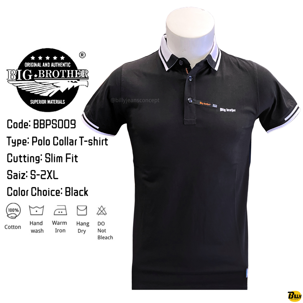 Code BBPS009 Type Polo Collar T-shirt Cutting Slim Fit Saiz S-2XL Color Choice Multi Color - 6-1701155179967