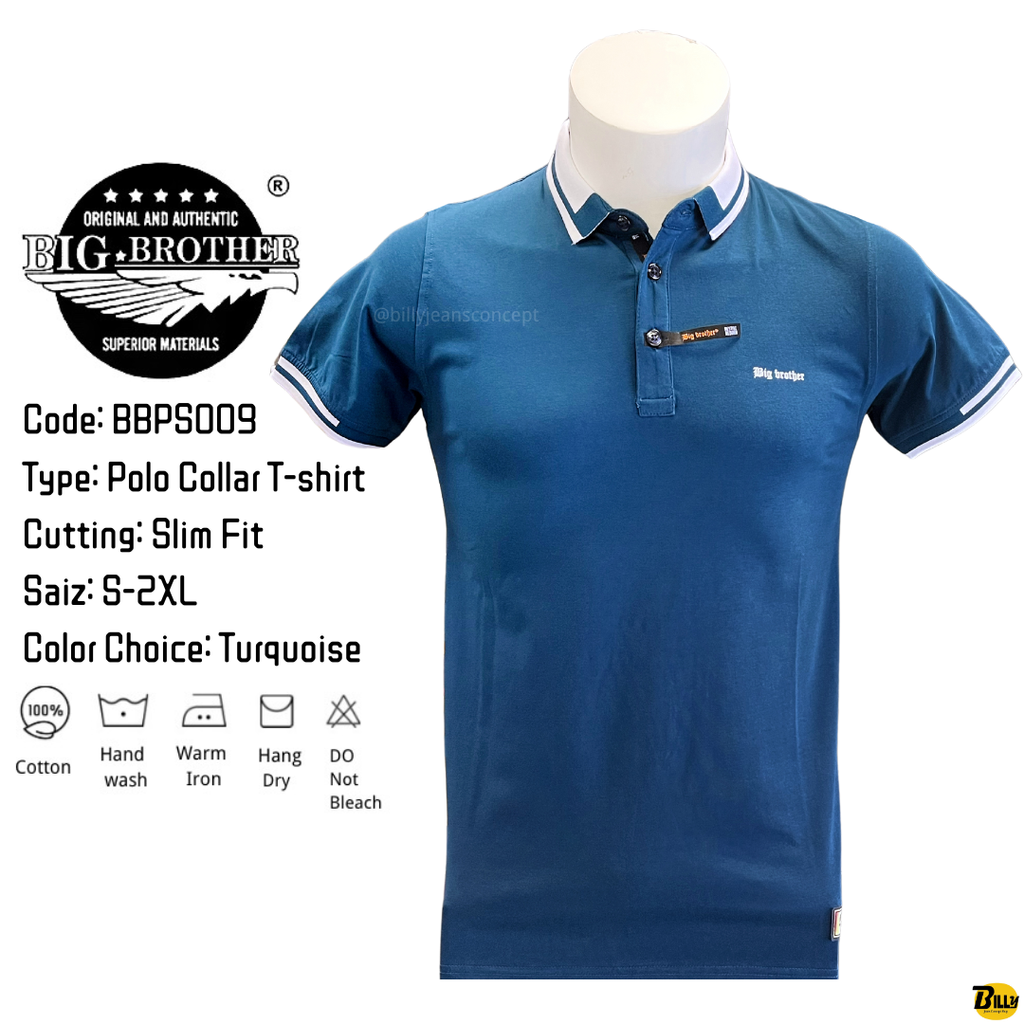 Code BBPS009 Type Polo Collar T-shirt Cutting Slim Fit Saiz S-2XL Color Choice Multi Color - 7-1701155179976