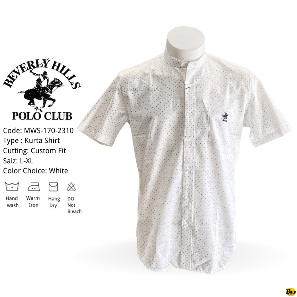 BEVERLY HILLS POLO CLUB Men s Custom Fit Casual Kurta Shirt MWS