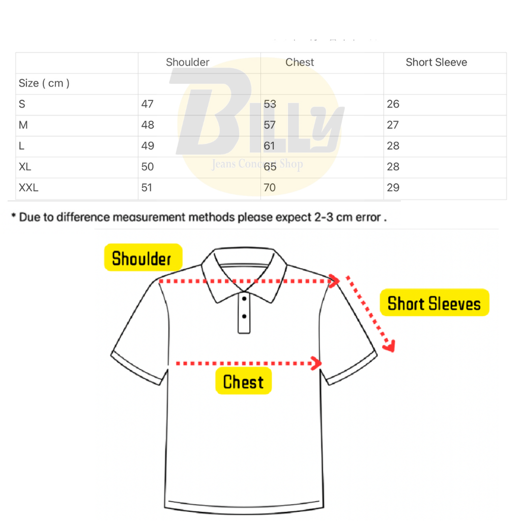 Type Collar Shirt Cutting Regular Fit Saiz S-XXL Color Choice Multi Color