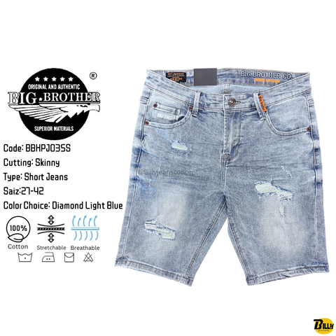 Code BBHPJ031S Cutting Skinny Type Short Jeans Saiz27-42 Color Choice Diamond Sky Blue - 19