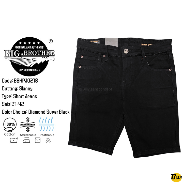 Code BBHPJ031S Cutting Skinny Type Short Jeans Saiz27-42 Color Choice Diamond Sky Blue - 13