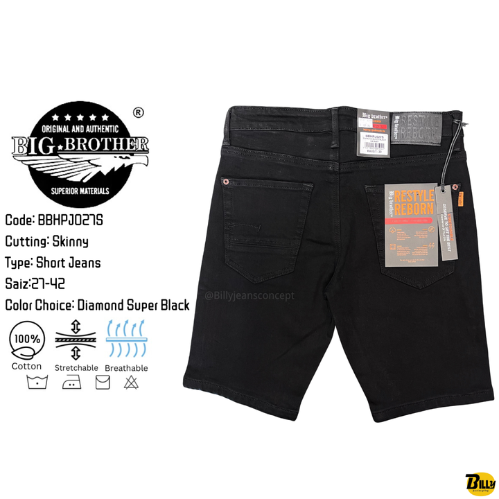Code BBHPJ031S Cutting Skinny Type Short Jeans Saiz27-42 Color Choice Diamond Sky Blue - 14