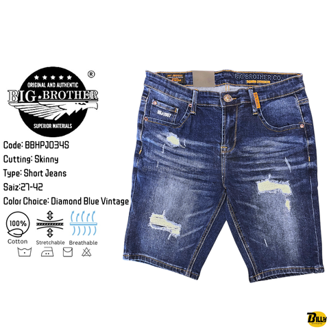 Code BBHPJ031S Cutting Skinny Type Short Jeans Saiz27-42 Color Choice Diamond Sky Blue - 10