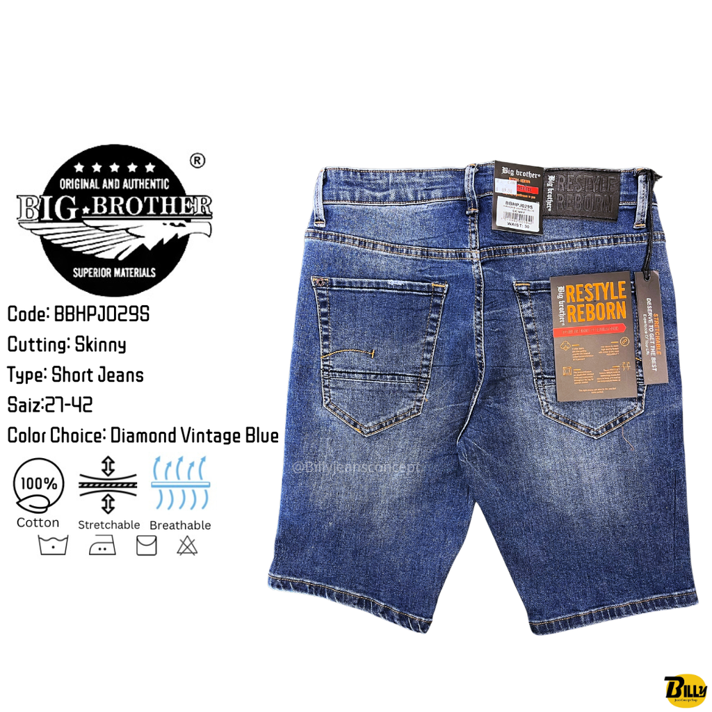 Code BBHPJ031S Cutting Skinny Type Short Jeans Saiz27-42 Color Choice Diamond Sky Blue - 23-1703652890474