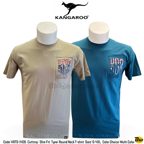 Code KRTS-1406 Cutting  Slim Fit Type Round Neck T-shirt Saiz S-4XL Color Choice Multi Color - 1-1704279406438