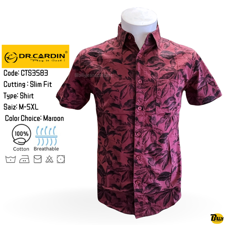 Code KRTS-1406 Cutting  Slim Fit Type Round Neck T-shirt Saiz S-4XL Color Choice Multi Color - 6-1704350860404