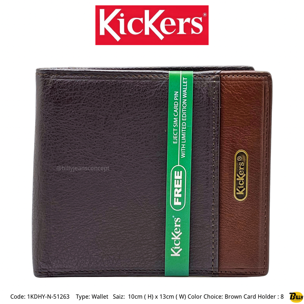 KICKERS Brand Men s Genuine Leather Wallet 1KDHY N 51263 BILLY JEANS CONCEPT SHOP