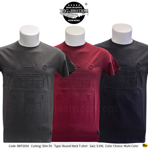 Code MRN-322-2311 Type Round Neck T-shirt Cutting  Slim Fit Saiz S-XXL Color Choice Multi Color - 1-1706590961953