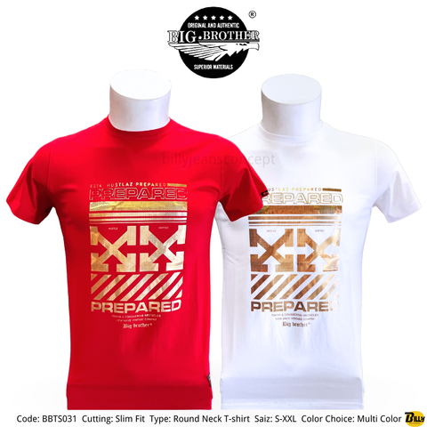Code BBTS031 Cutting Slim Fit Type Round Neck T-shirt Saiz S-XXL Color Choice Multi Color - 1-1708423313141