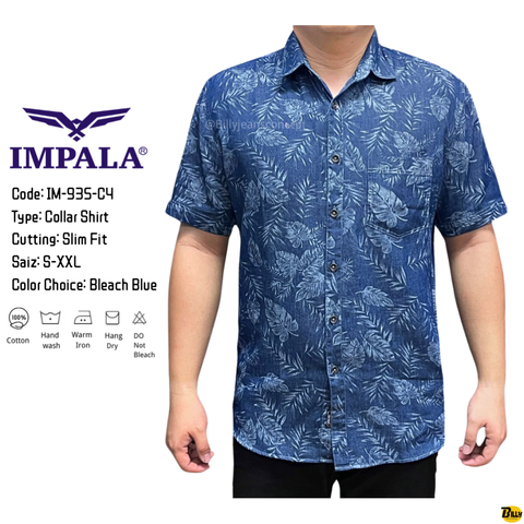 Code IM-935-C4 Type Collar Shirt Cutting Slim Fit Saiz S-XXL Color Choice Bleach Blue - 4-1713255630867
