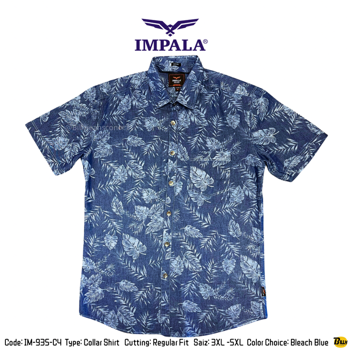 Code IM-935-C4 Type Collar Shirt Cutting Slim Fit Saiz S-XXL Color Choice Bleach Blue - 8-1713255664242