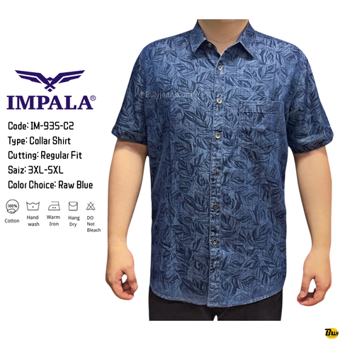 Code IM-935-C4 Type Collar Shirt Cutting Slim Fit Saiz S-XXL Color Choice Bleach Blue - 19-1713255824670