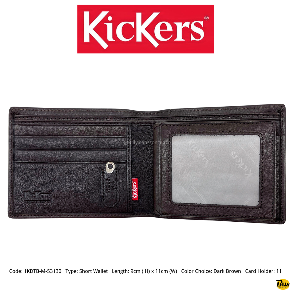 Code 1KDVA-MB-53216 Type Short Wallet Length 9.5cm ( H) x 10.5cm (W) Color Choice Dark Brown Card Holder 11 - 2-1714289536777