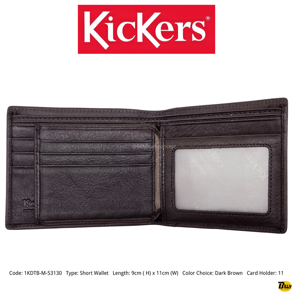 Code 1KDVA-MB-53216 Type Short Wallet Length 9.5cm ( H) x 10.5cm (W) Color Choice Dark Brown Card Holder 11 - 3-1714289536786