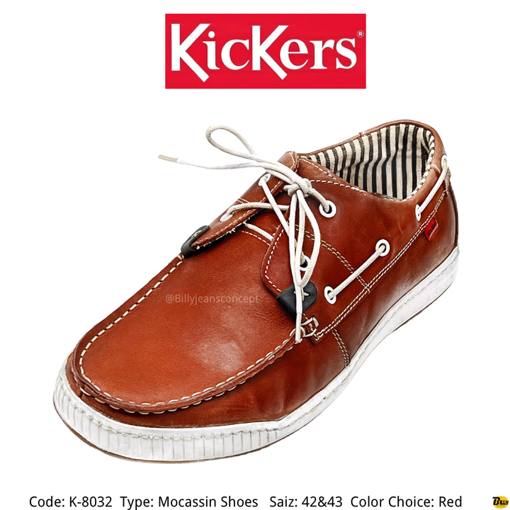 Code K-8032 Type Mocassin Shoes Saiz 42&43 Color Choice Red - 1-1719131084699