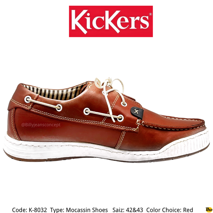 Code K-8032 Type Mocassin Shoes Saiz 42&43 Color Choice Red - 2-1719131084706