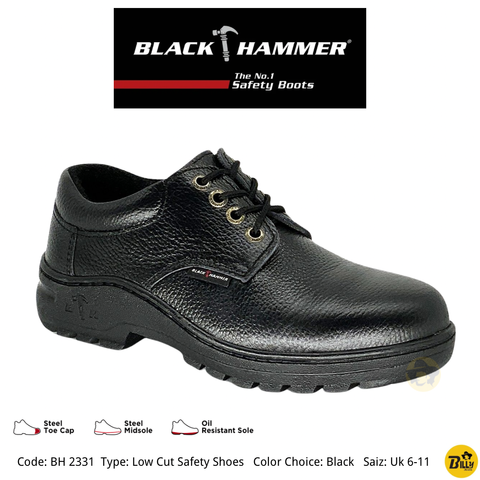 Code BH 0991 Type Low Cut Safety Shoes Color Choice Black Saiz - 1-1722676957328