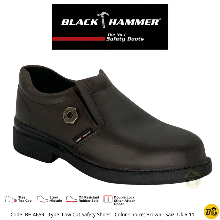 Code BH 0991 Type Low Cut Safety Shoes Color Choice Black Saiz - 1-1722915497315
