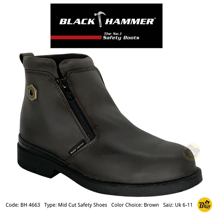 Code BH 0991 Type Low Cut Safety Shoes Color Choice Black Saiz - 1-1722917443339