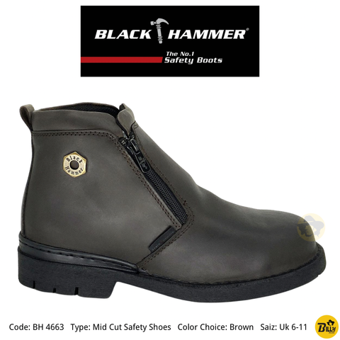 Code BH 0991 Type Low Cut Safety Shoes Color Choice Black Saiz - 2-1722917443347