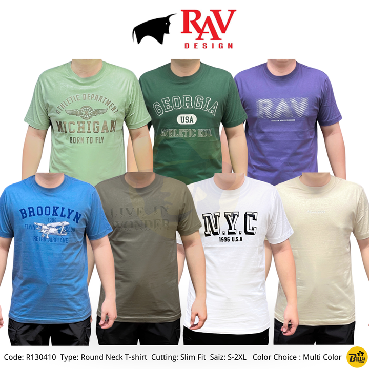 Code R130410 Type Round Neck T-shirt Cutting Slim Fit Saiz S-2XL Color Choice  Multi Color.zip - 1-1725698385070