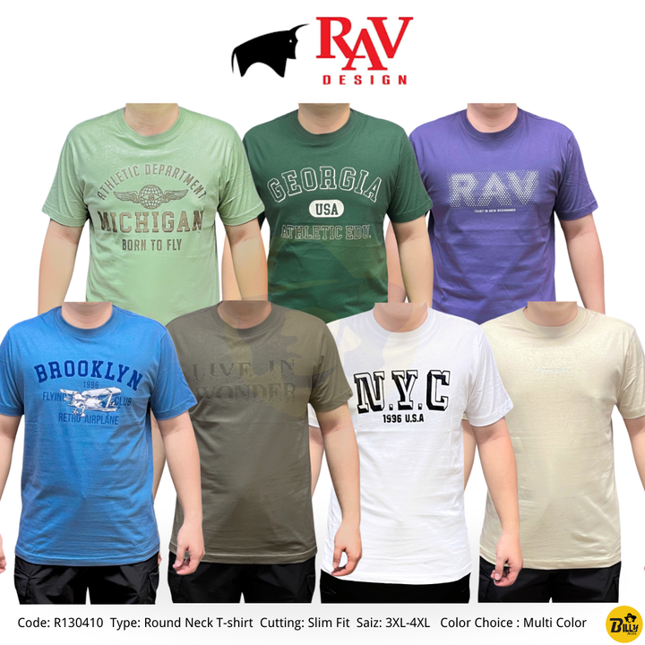 Code R130410 Type Round Neck T-shirt Cutting Slim Fit Saiz S-2XL Color Choice  Multi Color.zip - 1-1725698676883