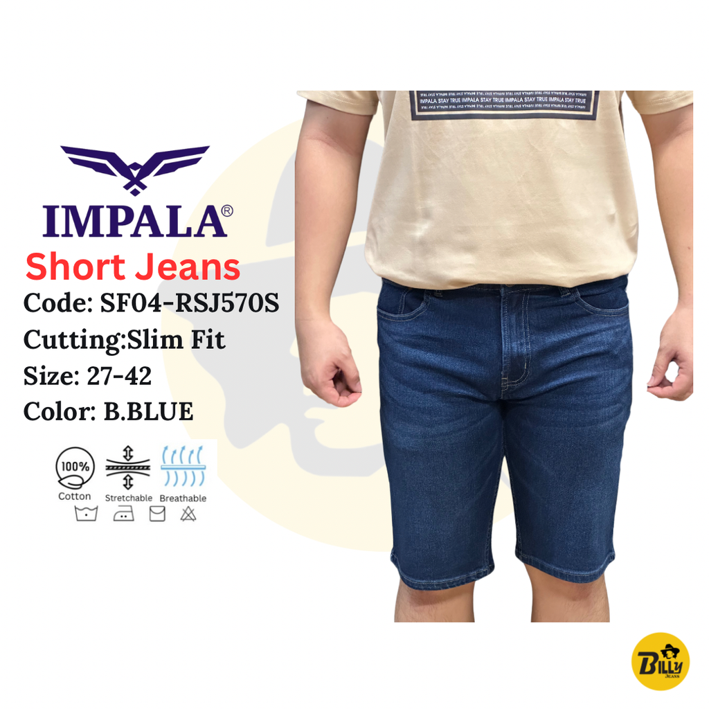 SLIM FIT STRETCHABLE SHORT JEANS - 7-1740554035143