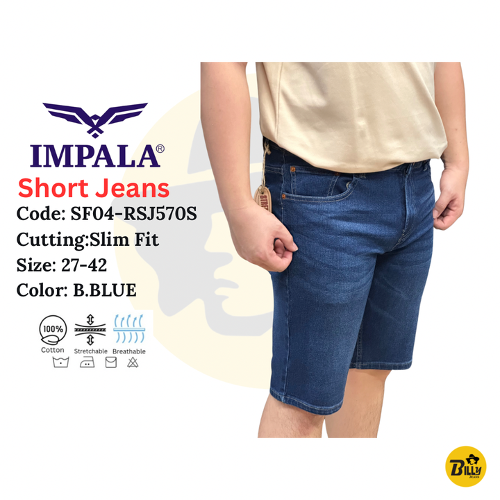 SLIM FIT STRETCHABLE SHORT JEANS - 8-1740554035153