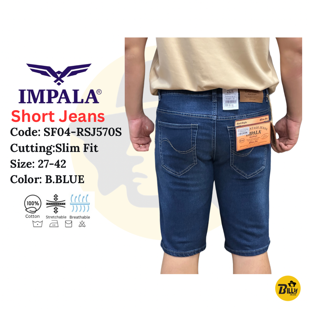 SLIM FIT STRETCHABLE SHORT JEANS - 9-1740554035157