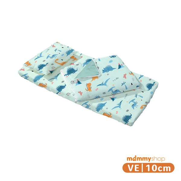 享居商品主圖：VE嬰兒護脊床墊 (10cm) | 床包超值組 跳跳Dino 德國綿體|天絲™點點被毯|天絲™兩用被 |天絲™枕頭枕套組