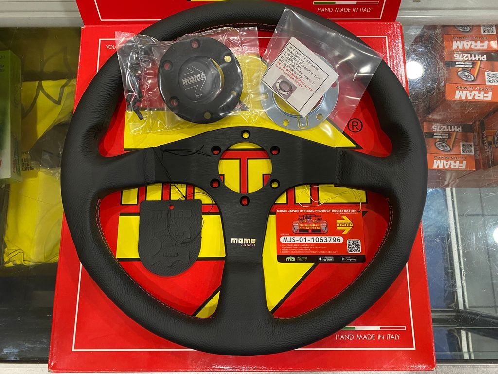 Momo Tuner Black 350mm Steering Wheel Ed Motorsports