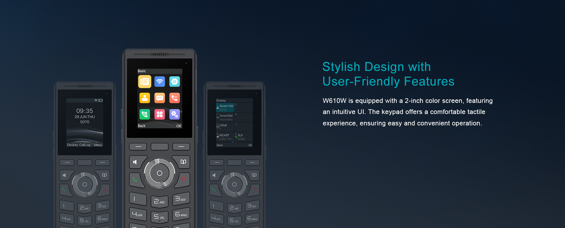 Fanvil W610W-無線網路電話機-無線IP話機-無線IP電話-無線IP電話機-ip phone-無線電話機-wifi sip phone