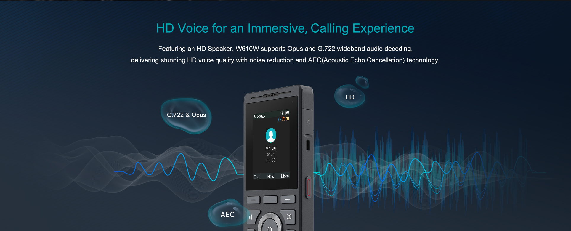 無線網路電話機-無線IP話機-VOICity 豐音城-Fanvil W610W-ip phone-無線IP電話-雲端總機電話機-無線IP電話機