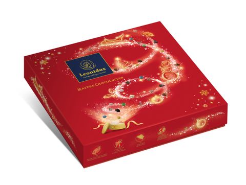 6111289 Gift box M Xmas red